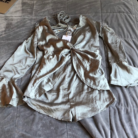 Sabo Luxe sage green playsuit - Picture 2 of 4